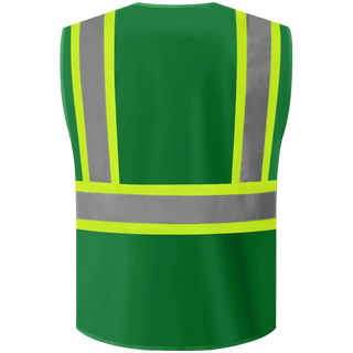 Custom Safety Vest Heavy-Duty Knit Fabric with Reflective Strips