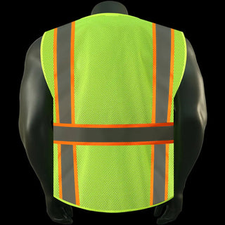 Custom Reflective Safety Vest 10 Utility Pockets Polyester Mesh for Breathability Ideal for construction, cycling & dog walking CustomTok