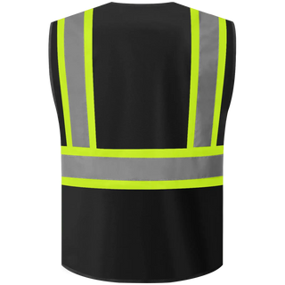 Custom Safety Vest Heavy-Duty Knit Fabric with Reflective Strips