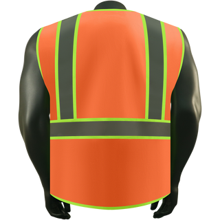 Custom Safety Vest Rugged Knit Reflective Vest 4 Pockets Tear-Resistant Polyester for Long-Lasting Use CustomTok