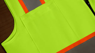 Custom Reflective Safety Vest 10 Utility Pockets Polyester for Breathability Ideal for construction, cycling & dog walking CustomTok