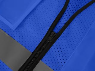 Custom Safety Vest with 11 Pockets Class 2 High Visibility Reflective Construction Workwear