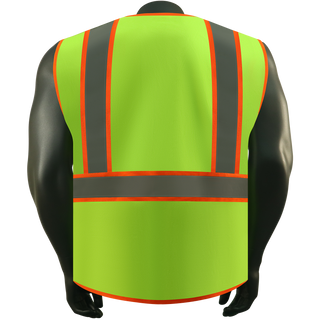 Custom Safety Vest Rugged Knit Reflective Vest 4 Pockets Tear-Resistant Polyester for Long-Lasting Use CustomTok
