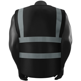 Custom Logo Safety Zipper Vest High Visibility Vest Customize Logo Text Image Reflective Security Vest