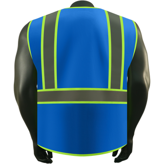 Custom Safety Vest Rugged Knit Reflective Vest 4 Pockets Tear-Resistant Polyester for Long-Lasting Use CustomTok