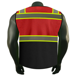 Custom Lightweight Mesh Reflective Vest 9 Pockets Perfect for Hot Weather, Outdoor Sports and Construction CustomTok