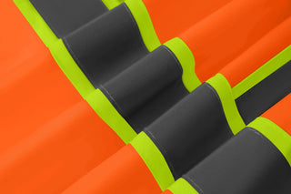 Custom Safety Vest Heavy-Duty Knit Fabric with Reflective Strips CustomTok