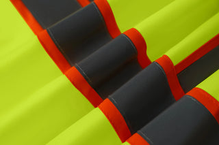 Custom Safety Vest Heavy-Duty Knit Fabric with Reflective Strips CustomTok