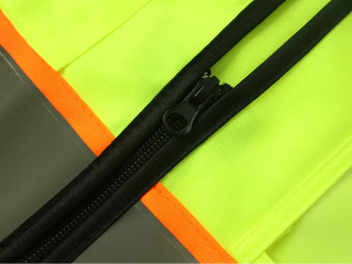 Custom Reflective High Visibility Safety Vest with 5 Pockets ＆Zipper Class 2 Adult Unisex Construction Security CustomTok