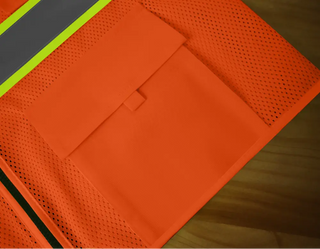 Custom Reflective Safety Vest 10 Utility Pockets Polyester Mesh for Breathability Ideal for construction, cycling & dog walking CustomTok
