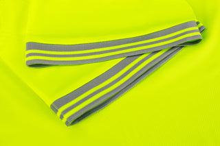 Custom Polo High Visibility Reflective ANSI Class 2 Grey Collar Short Sleeves CustomTok