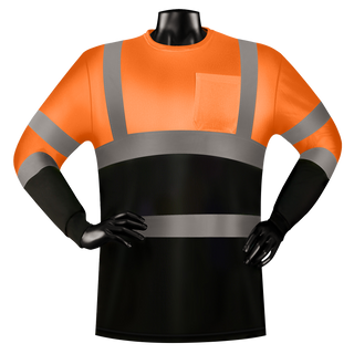 Custom High Visibility Reflective Shirt ANSI Class 3 Long Sleeves CustomTok
