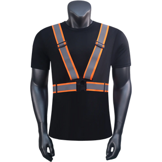 Custom 360° Reflective Suspenders Adjustable Safety Straps for Work, Running & Night Walks EN ISO 20471 Certified CustomTok