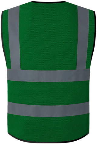 Custom Mesh Safety Vest Class 2 High Visibility Reflective with Pockets Construction Workwear