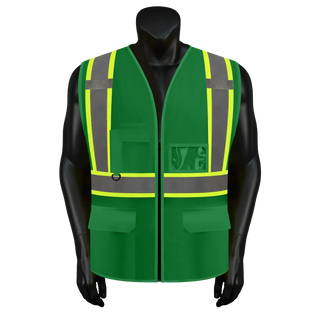 Custom Safety Vest Heavy-Duty Knit Fabric with Reflective Strips CustomTok