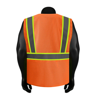 Breathable Mesh Safety Vest High-Visibility & Reflective Free Custom Printing (S-4XL) CustomTok