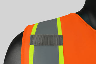 Custom Safety Vest Heavy-Duty Knit Fabric with Reflective Strips CustomTok