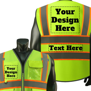 Custom safety vest Industrial-Grade Reflective Vest 9 Reinforced Pockets Durable Polyester for Tough Jobs CustomTok