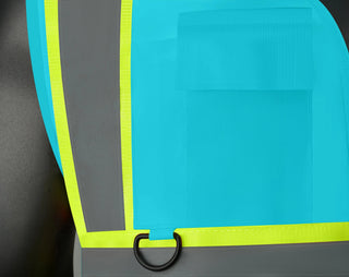 Custom Safety Vest Heavy-Duty Knit Fabric with Reflective Strips CustomTok