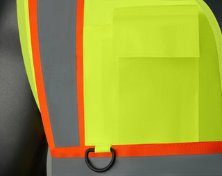 Custom Safety Vest Heavy-Duty Knit Fabric with Reflective Strips CustomTok