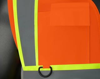 Custom Safety Vest Heavy-Duty Knit Fabric with Reflective Strips CustomTok