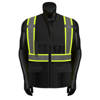 Custom Safety Vest Heavy-Duty Knit Fabric with Reflective Strips CustomTok