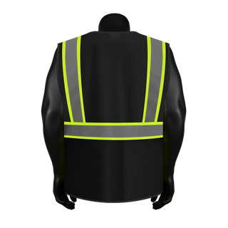 Custom Safety Vest Heavy-Duty Knit Fabric with Reflective Strips CustomTok