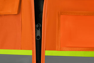 Custom Safety Vest Heavy-Duty Knit Fabric with Reflective Strips CustomTok