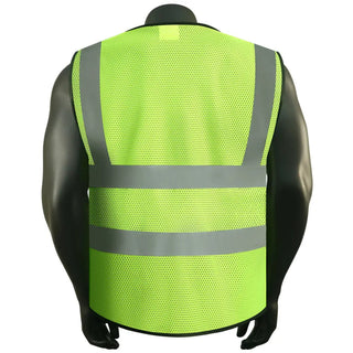 Custom Mesh Safety Vest Class 2 High Visibility Reflective with Pockets Construction workwear CustomTok