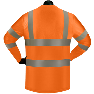 Custom High Visibility Reflective Shirt ANSI Class 3 Long Sleeves CustomTok