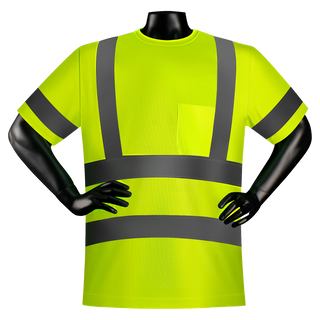 Custom High Visibility Reflective Shirt ANSI Class 3 Short Sleeves CustomTok