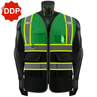 Custom Logo Safety Vest Class 2 High Visibility Reflective Vest Breathable Construction Vest CustomTok