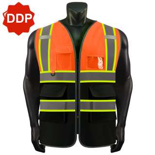 Custom Logo Safety Vest Class 2 High Visibility Reflective Vest Breathable Construction Vest CustomTok