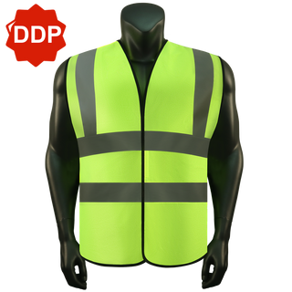 Custom Logo Safety Velcro Vest High visibility Vest Customize Logo Text Image Reflective Security Vest CustomTok