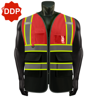 Custom Logo Safety Vest Class 2 High Visibility Reflective Vest Breathable Construction Vest CustomTok