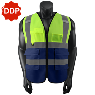Custom Safety Vest logo Visibility Reflective Vest Class 2 Hi Vis Security Construction Work Vest CustomTok
