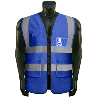Custom Mesh Safety Vest Class 2 High Visibility Reflective with Pockets Construction Workwear CustomTok