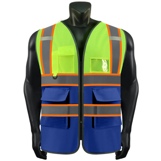 Custom Logo Safety Vest Class 2 High Visibility Reflective Vest Breathable Construction Vest CustomTok