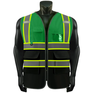 Custom Logo Safety Vest Class 2 High Visibility Reflective Vest Breathable Construction Vest CustomTok