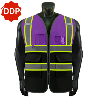 Custom Logo Safety Vest Class 2 High Visibility Reflective Vest Breathable Construction Vest CustomTok