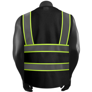 Custom Mesh Reflective Safety Vest with Zipper High Visibility Vest Outdoor Construction Protective Workwear CustomTok