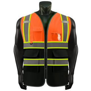 Custom Logo Safety Vest Class 2 High Visibility Reflective Vest Breathable Construction Vest CustomTok