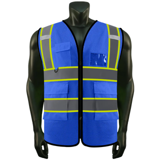 Custom Mesh Reflective Safety Vest with Zipper High Visibility Vest Outdoor Construction Protective Workwear CustomTok