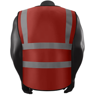 Custom Logo Safety Velcro Vest High visibility Vest Customize Logo Text Image Reflective Security Vest CustomTok