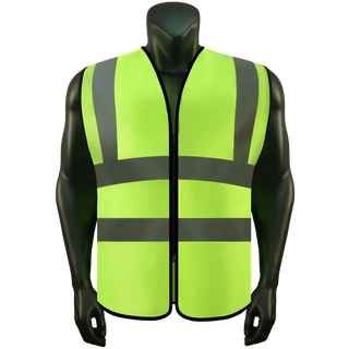 Custom Logo Safety Zipper Vest High Visibility Vest Customize Logo Text Image Reflective Security Vest CustomTok