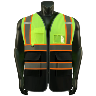 Custom Logo Safety Vest Class 2 High Visibility Reflective Vest Breathable Construction Vest CustomTok