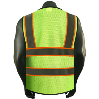 Custom Mesh Reflective Safety Vest with Zipper High Visibility Vest Outdoor Construction Protective Workwear CustomTok