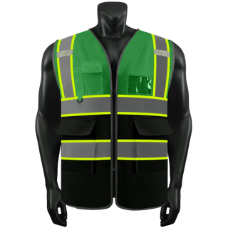 Custom Logo Mesh Safety Vest Class2 High Visibility Reflective Vest Breathable Construction Vest CustomTok
