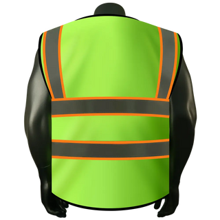 Custom Reflective High Visibility Safety Vest with 5 Pockets ＆Zipper Class 2 Adult Unisex Construction Security CustomTok