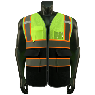 Custom Logo Mesh Safety Vest Class2 High Visibility Reflective Vest Breathable Construction Vest CustomTok